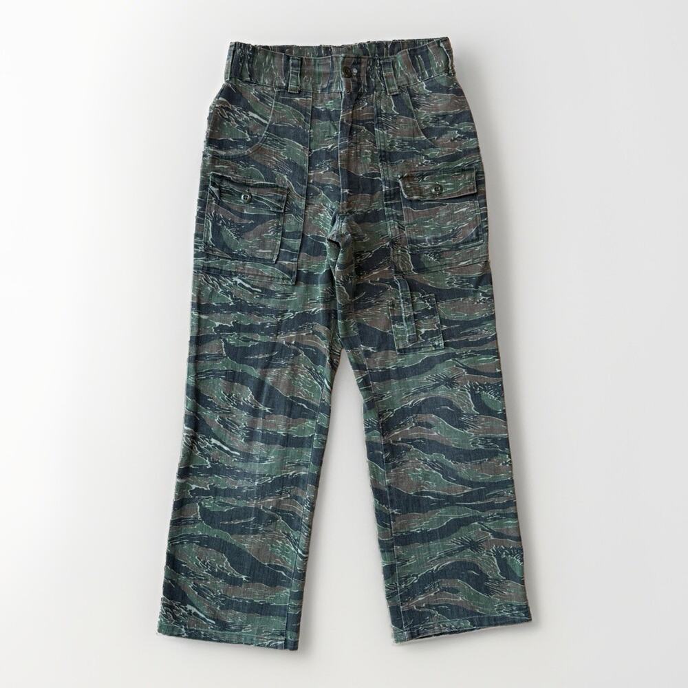 Vintage Military Cargo Pants 30 Green Tiger Stripe Camouflage Utility Hunting